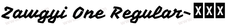 Zawgyi One Regular字体转换